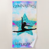 Serviette De Plage Superstar de la gymnastique  (Devant)