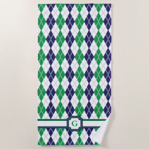 Serviette De Plage Sur le Green Jacquard Beach Towel