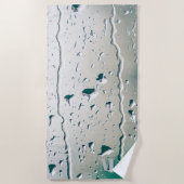 Serviette De Plage Sur-mesure Monogramme Blanc Raindrops Enterrement  (Devant)