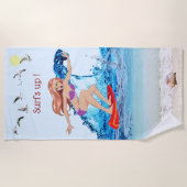 Serviette De Plage Surf ! (Devant)