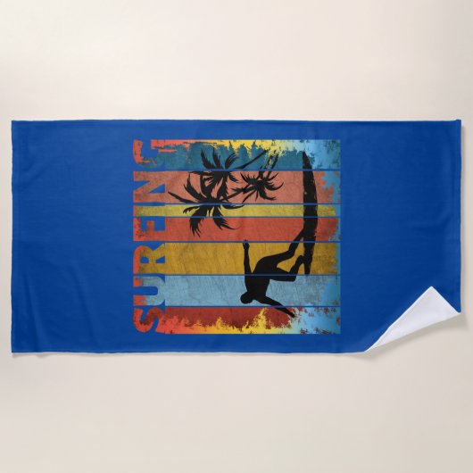 SERVIETTE DE PLAGE SURF BEACH SURFER (Devant)