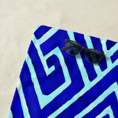 Serviette De Plage Surf bleu thème Abstrait géométrique (En situation)