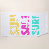 Serviette De Plage Surf de sel solaire - Vibes d'été (Devant)
