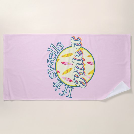 Serviette De Plage Surf été s'il gonfle le surf (Devant)