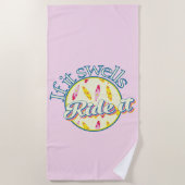 Serviette De Plage Surf été s'il gonfle le surf (Devant)