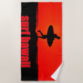 Serviette De Plage surf hawaï (Devant)