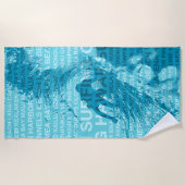 Serviette De Plage Surf Hawaii Green Room Hawaiian Surfer (Devant)