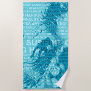 Serviette De Plage Surf Hawaii Green Room Hawaiian Surfer