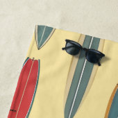 Serviette De Plage Surf Life | Impression de planche de surf côtière (En situation)
