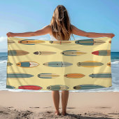 Serviette De Plage Surf Life | Impression de planche de surf côtière