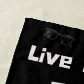Serviette De Plage Surf moderne Live Laugh (En situation)