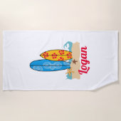 Serviette De Plage Surf personnalisé (Devant)