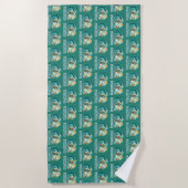 Serviette De Plage Surf Skeleton Summerween Beach Vibes (Devant)