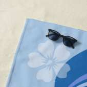 Serviette De Plage Surf tropical bleu (En situation)