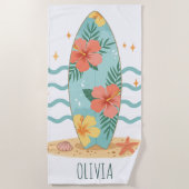 Serviette De Plage Surf tropical - Hibiscus Dreams (Devant)