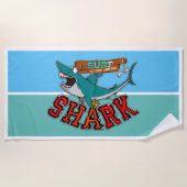 Serviette De Plage Surf with the shark (Devant)