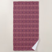 Serviette De Plage Surface inclinée rose (Devant)