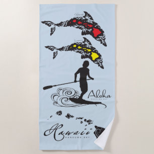 Serviette De Plage Surfer d'îles d'Hawaï