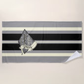 Serviette De Plage Surfeur hawaïen de Waimea Strifboard - Grey (Devant)