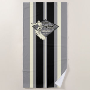 Serviette De Plage Surfeur hawaïen de Waimea Strifboard - Grey