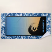Serviette De Plage Surfing Ocean Waves (Devant)