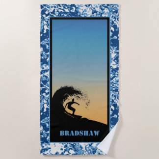 Serviette De Plage Surfing Ocean Waves