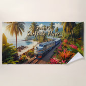 Serviette De Plage Surfside Flyer Diesel Train à la plage (Devant)