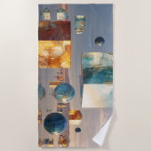 Serviette De Plage Surreal Floating Cubes And Spheres (Devant)