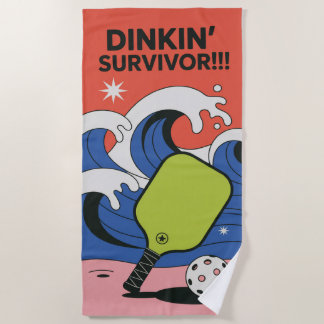 Serviette De Plage Survivant de Pickleball Dinkin' ! ! ! Équipe Resor