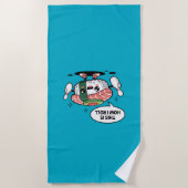 Serviette De Plage Sushi Cute Kawaii avec épingles de bowling (Devant)