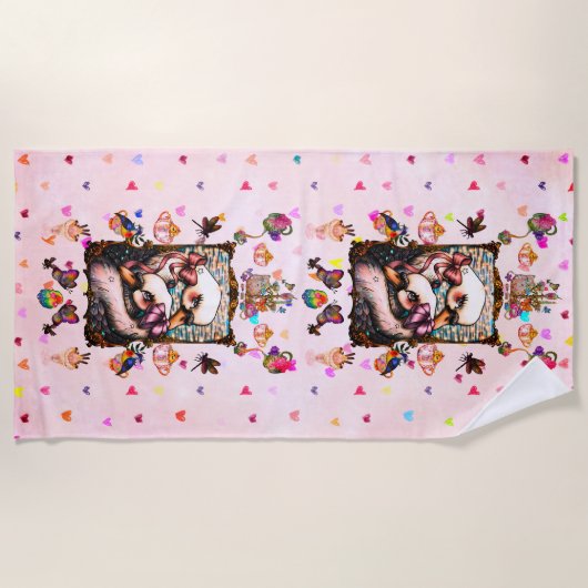 Serviette De Plage Swan lovers (Devant)