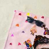 Serviette De Plage Swan lovers (En situation)