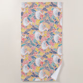 Serviette De Plage Swans doux en Whimsical sur rose pâle (Devant)