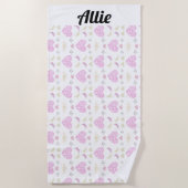Serviette De Plage Sweet romantic valentine heart (Devant)