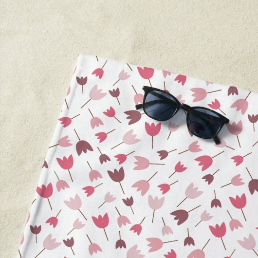 Serviette De Plage Sweet Simple Tulip Motif rose - Toutes les directi (En situation)