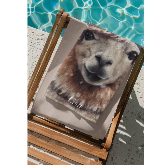 Serviette De Plage Sweet Winter Alpaca, coutume