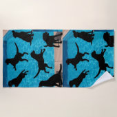 Serviette De Plage Swimming Dogs  (Devant)