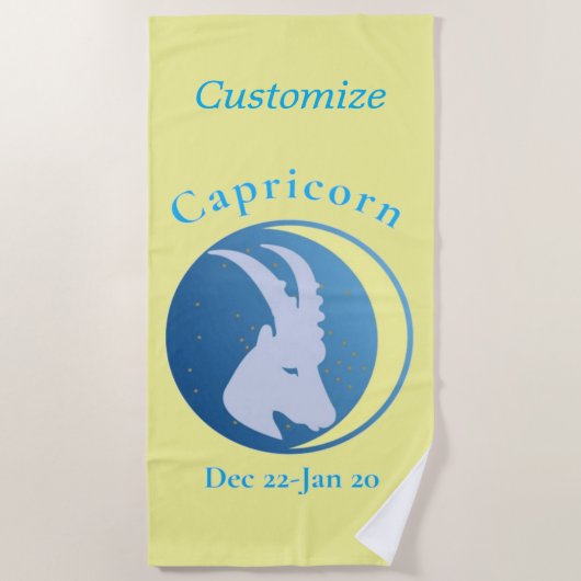 Serviette De Plage Symbole Capricorne Thunder_Cove (Devant)