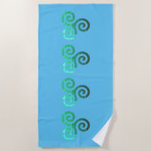 Serviette De Plage Symbole celtique antique Emerald Triskele (Devant)