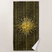 Serviette De Plage Symbole d'Apollo Sun sur le motif principal grec (Devant)