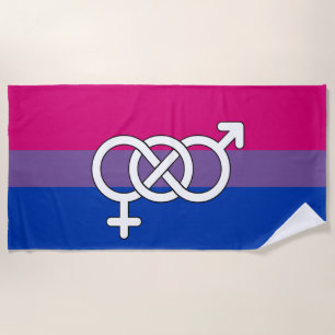Serviette De Plage Symbole de fierté bisexuel