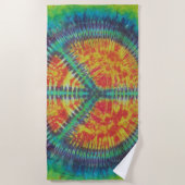 Serviette De Plage SYMBOLE DE LA PAIX Tie Dye (Devant)
