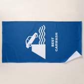 Serviette De Plage Symbole de lavage drôle (Devant)