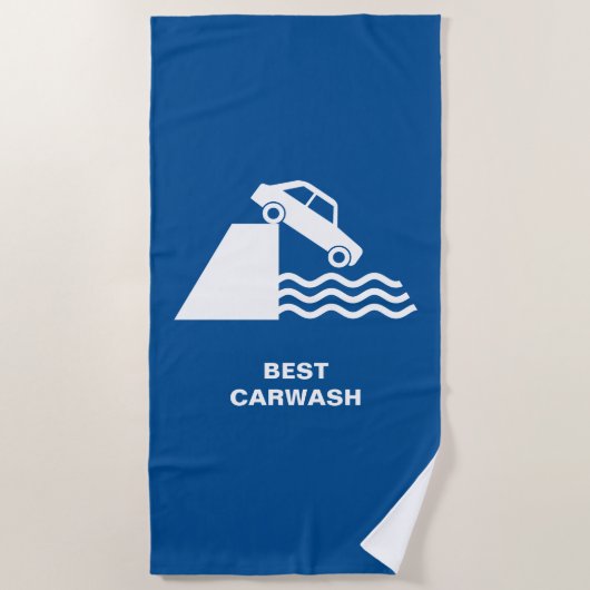 Serviette De Plage Symbole de lavage drôle (Devant)