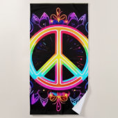 Serviette De Plage Symbole de paix arc-en-ciel Art (Devant)