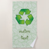 Serviette De Plage Symbole de recyclage (Devant)