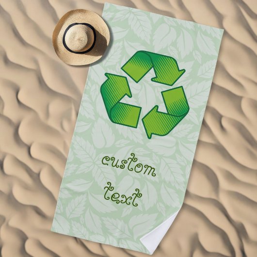 Serviette De Plage Symbole de recyclage