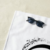 Serviette De Plage Symbole d'infini avec des roses rouges (En situation)