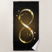 Serviette De Plage Symbole d'infini doré (Devant)