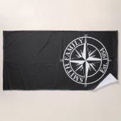 Serviette De Plage Symbole personnalisable du monogramme étoile de la (Devant)